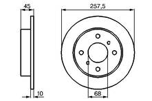Тормозной диск Bosch  0 986 478 564