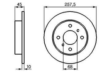 Bosch 0 986 478 564 <span>тормозной диск полный</span>