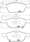 Передние тормозные колодки Brembo P 28 076 для Honda Civic 10 пок. / 5D / хэтчбек