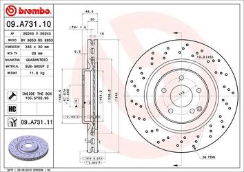 Brembo Prime Line 09.A731.10 <span>тормозной диск вентилируемый</span>