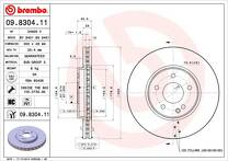 Тормозной диск Brembo Prime Line  09.8304.11