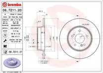 Тормозной диск Brembo Prime Line  08.7211.21