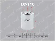Масляный фильтр Lynx  LC-110