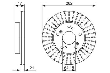 Bosch 0 986 479 687 <span>тормозной диск вентилируемый</span>