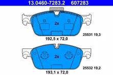 Передние тормозные колодки ATE  13.0460-7283.2