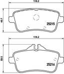 Задние тормозные колодки Brembo  P 50 101