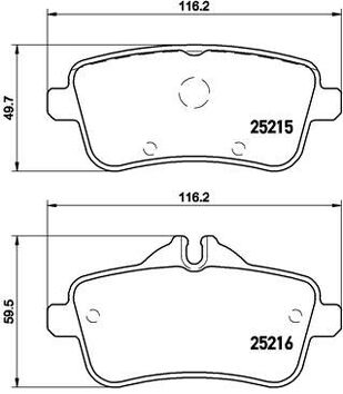 Brembo P 50 101 <span>тормозные колодки задние</span>