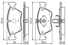 Передние тормозные колодки Bosch  0 986 494 002