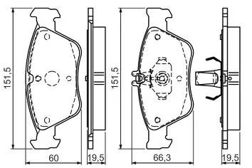Bosch 0 986 494 002 <span>тормозные колодки передние</span>