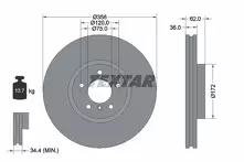 Тормозной диск Textar 92146203 для BMW X5 E53
