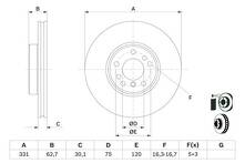 Тормозной диск Bosch 0 986 478 974 для BMW X5 E53