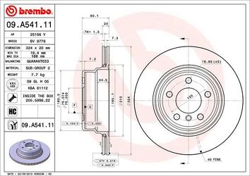 Brembo Prime Line 09.A541.11 <span>тормозной диск вентилируемый</span>