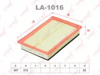 Воздушный фильтр Lynx  LA-1016