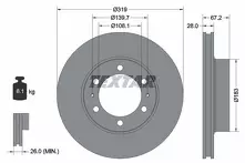 Тормозной диск Textar 92230403 для Toyota Tacoma 2 пок. / N2 / рестайлинг