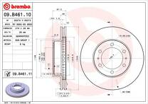Тормозной диск Brembo Prime Line 09.B461.10 для Toyota Tacoma 2 пок. / N2 / рестайлинг