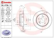 Тормозной диск Brembo Prime Line 08.4738.14 для Lifan Smily 1 пок.