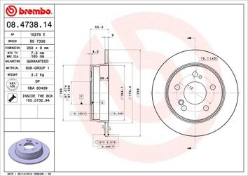 Brembo Prime Line 08.4738.14 <span>тормозной диск полный</span>