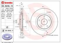 Тормозной диск Brembo Prime Line 09.N248.11 для Chrysler Pacifica 2 пок.