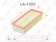 Воздушный фильтр Lynx  LA-1365