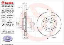 Тормозной диск Brembo Prime Line 09.8303.11 для Peugeot 508 1 пок. / седан