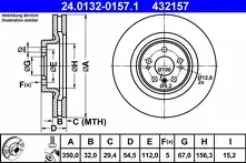 Тормозной диск ATE  24.0132-0157.1