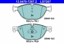 Передние тормозные колодки ATE Ceramic  13.0470-7267.2