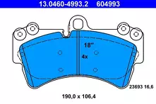 Передние тормозные колодки ATE  13.0460-4993.2