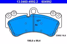 Передние тормозные колодки ATE  13.0460-4992.2