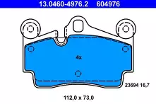 Задние тормозные колодки ATE  13.0460-4976.2
