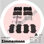 Передние тормозные колодки Zimmermann  24098.170.3