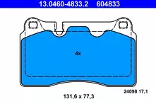 Передние тормозные колодки ATE  13.0460-4833.2