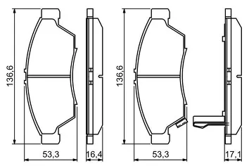 Bosch 0 986 494 238 <span>тормозные колодки передние</span>