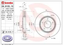 Тормозной диск Brembo Prime Line 09.N125.11 для Dodge Journey 1 пок. / рестайлинг
