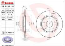 Тормозной диск Brembo Prime Line 08.N123.10 для Dodge Journey 1 пок. / рестайлинг