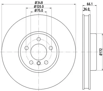 Hella Pagid Pro 8DD 355 119-271 <span>тормозной диск вентилируемый</span>