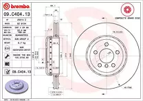 Тормозной диск Brembo Prime Line  09.C404.13