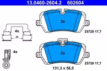 Задние тормозные колодки ATE 13.0460-2604.2 для Land Rover Defender 2 пок. / 90, 110