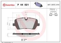 Задние тормозные колодки Brembo P 44 021 для Land Rover Discovery 5 пок. / рестайлинг