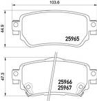 Задние тормозные колодки Brembo  P 56 098