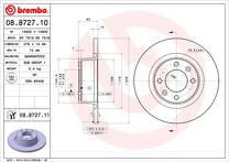 Тормозной диск Brembo Prime Line 08.8727.10 для Citroen C5 3 пок. / седан