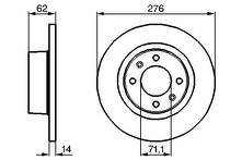 Тормозной диск Bosch  0 986 478 981