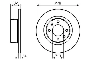 Bosch 0 986 478 981 <span>тормозной диск </span>