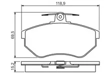 Передние тормозные колодки Bosch  0 986 495 246