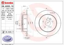 Тормозной диск Brembo Prime Line 08.A333.10 для Chery Tiggo 1 пок. / (T11) / рестайлинг (FL)
