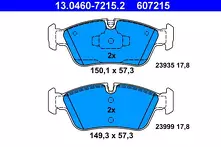 Передние тормозные колодки ATE  13.0460-7215.2