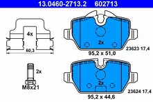 Задние тормозные колодки ATE  13.0460-2713.2