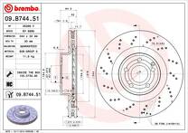 Тормозной диск Brembo Prime Line  09.B744.51