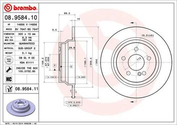 Brembo Prime Line 08.9584.11 <span>тормозной диск полный</span>