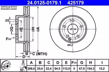 Тормозной диск ATE  24.0125-0179.1