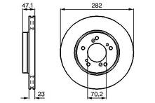 Тормозной диск Bosch 0 986 478 667 для Honda CR-V 1 пок. / рестайлинг